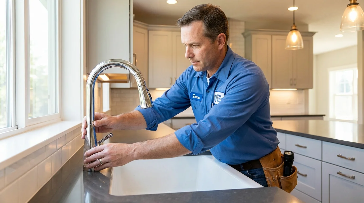 Kitchen faucet installation by Johns Plumbing LLC in San Pedro